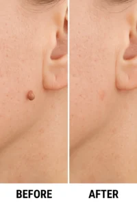 Skin tags removal Hertfordshire before and after