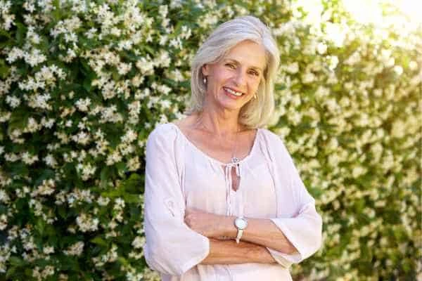 Older woman happy with urinary incontinence treatment Hertfordshire
