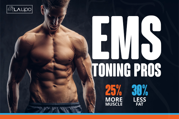 Image of man with sculpted stomach showing the fat loss and muscle gain of LA-EMS Body Sculpting Treatment Hertfordshire